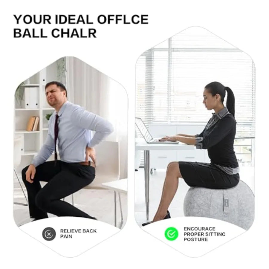 ANC POP Yoga Ball Exercise Ball Anti Slip Stability Ball Chair 25 Heavy Duty Large Gym Ball for Fitness Balance and Core Workou