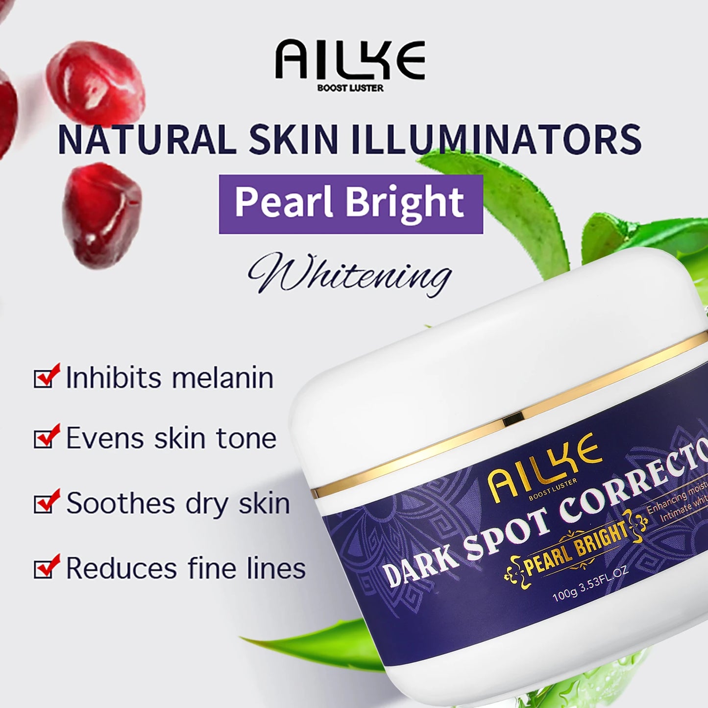 AILKE Glutathione 5-in-1 Women Skin Care Kit, With Body Lotion, Serum, Dark Spot Removal Cream, Body Cream, Brightening Soap