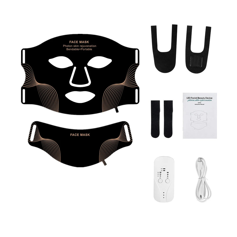 Foreverlily Silicone LED Mask For Neck And Face Photon Therapy