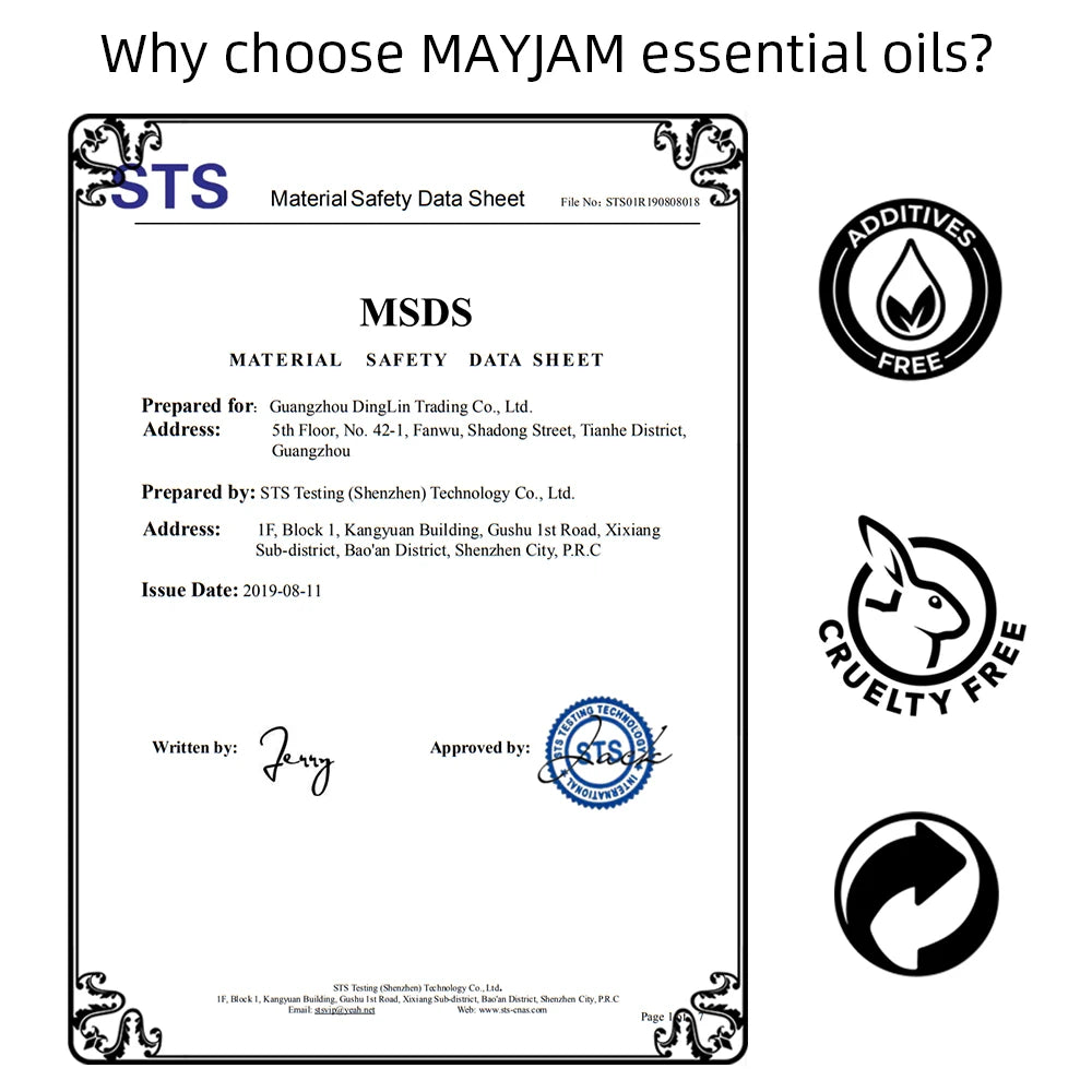 MAYJAM Pure Essential Oils For Humidifier Diffuser Scent