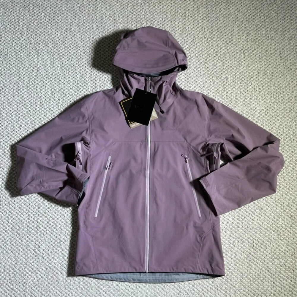 Three Layer Embroidery Logo Outdoor Waterproof Windbreaker Jacket Unisex