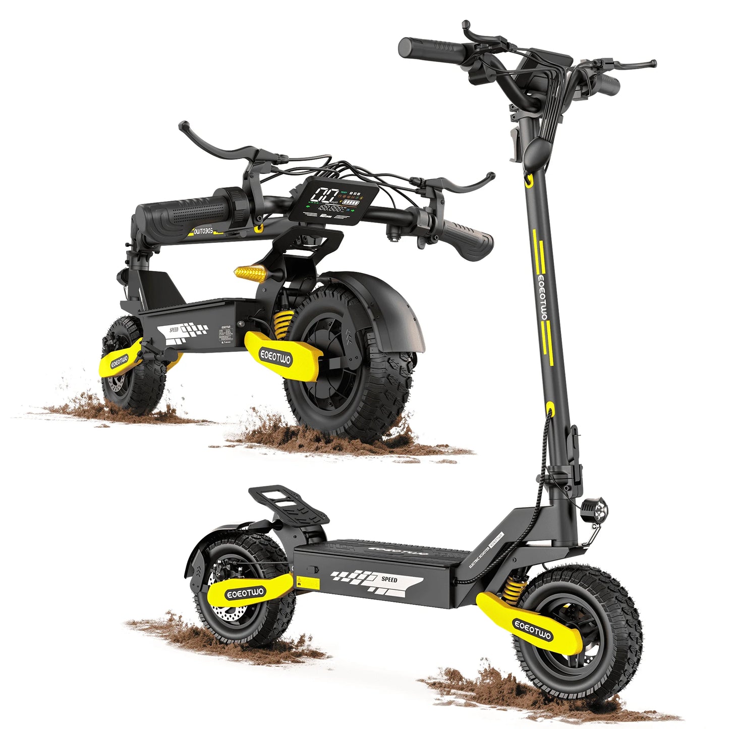 EOEOTWO GT06 Electric Scooter 1200W Motor 30MPH Off-Road E-Scooter 11" Vacuum Tire Foldable Adult Scooter US Stock Fast Ship