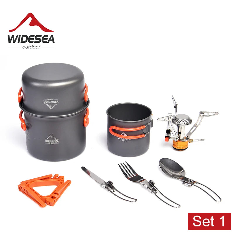 Widesea PremiumQuality Ultra Durable Expedition Camping Cookware Set For Outdoors
