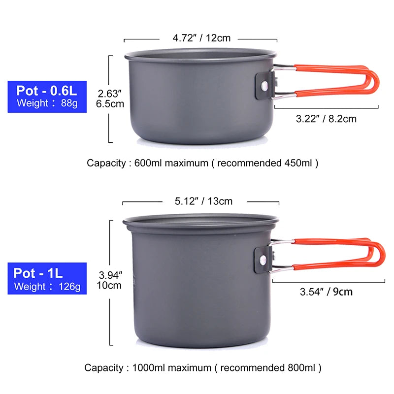 Widesea PremiumQuality Ultra Durable Expedition Camping Cookware Set For Outdoors