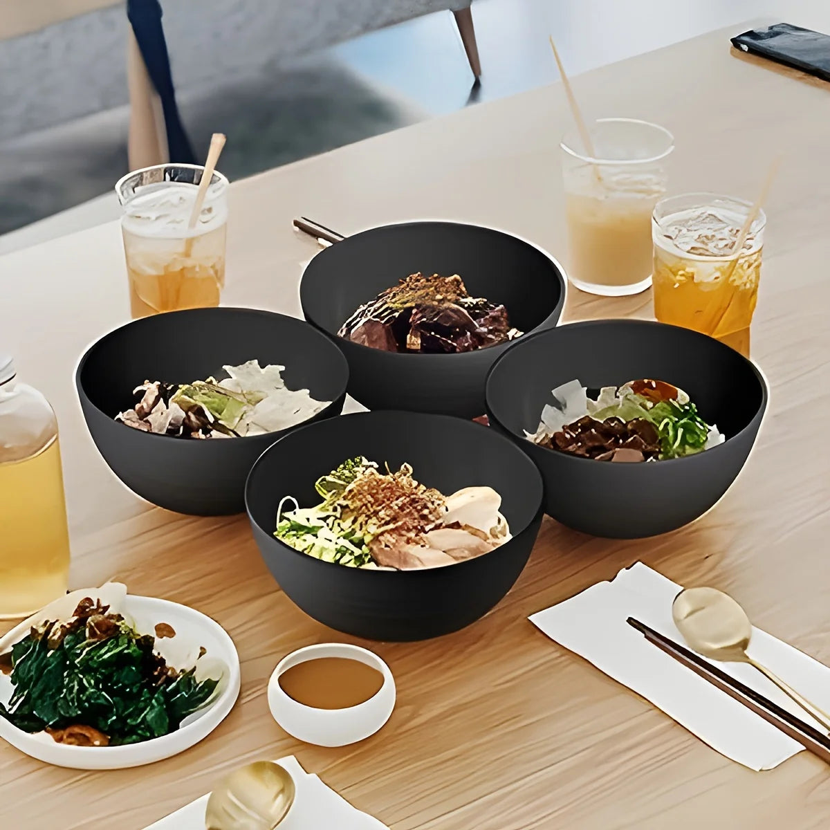 Premium Elegant Multifunctional AllInOne Dinnerware Set Plates Bowls Cups HomeKitchen