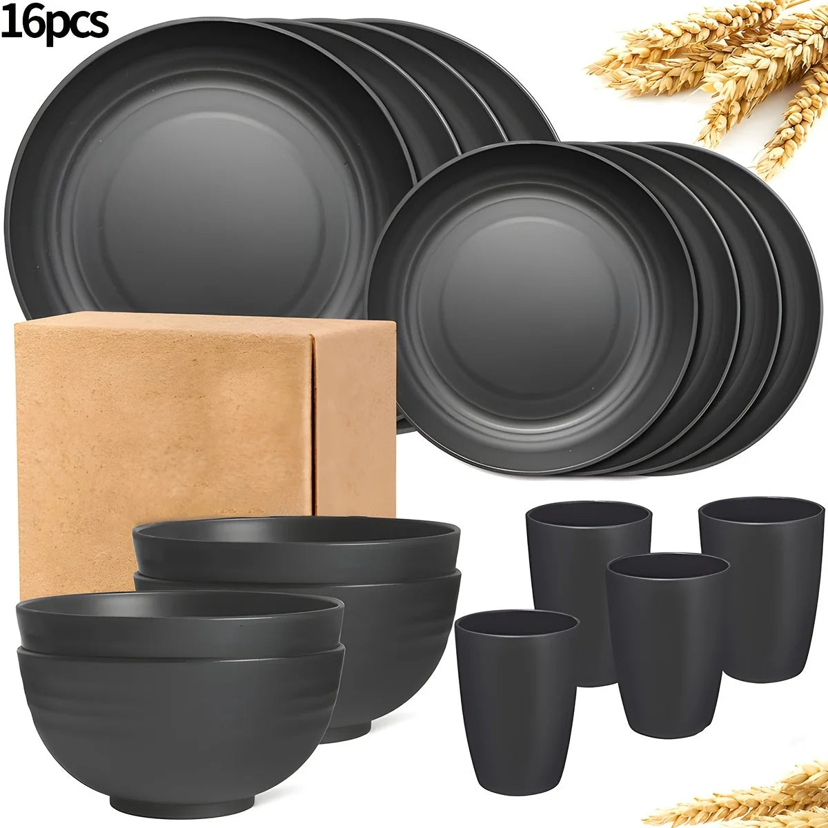 Premium Elegant Multifunctional AllInOne Dinnerware Set Plates Bowls Cups HomeKitchen