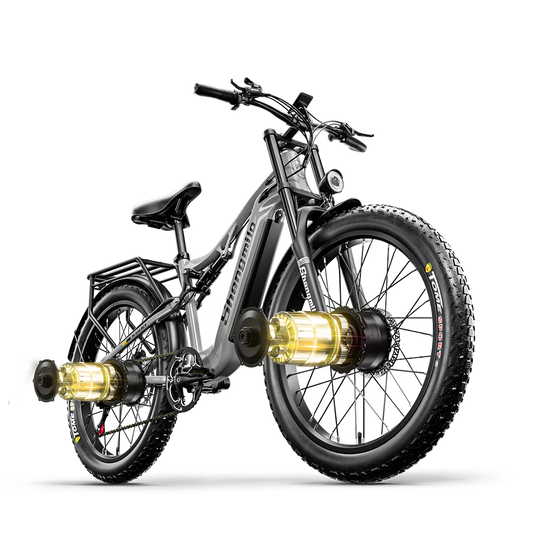 Shengmilo S600 Fat Tire Electric Bike 2000W With Two Motor 48V17.5AH Battery 26 Inch e bike Adult ,Mountain Electric Bicycle