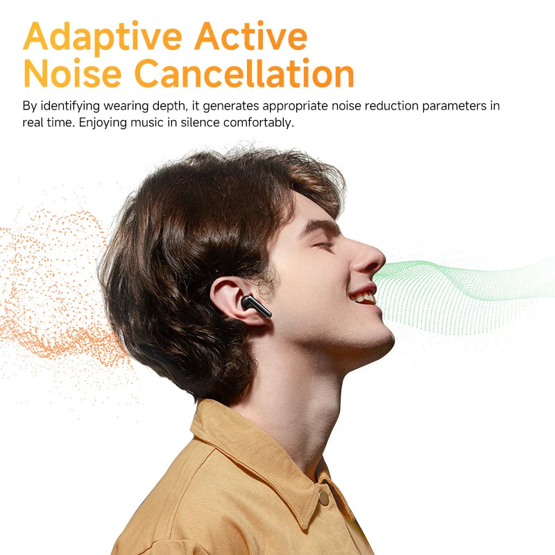 QCYHT10AilyBudsProPlus AdaptiveActiveNoiseCancellation WirelessEarphonesWithLDAC SixMicAIHDMultipoint
