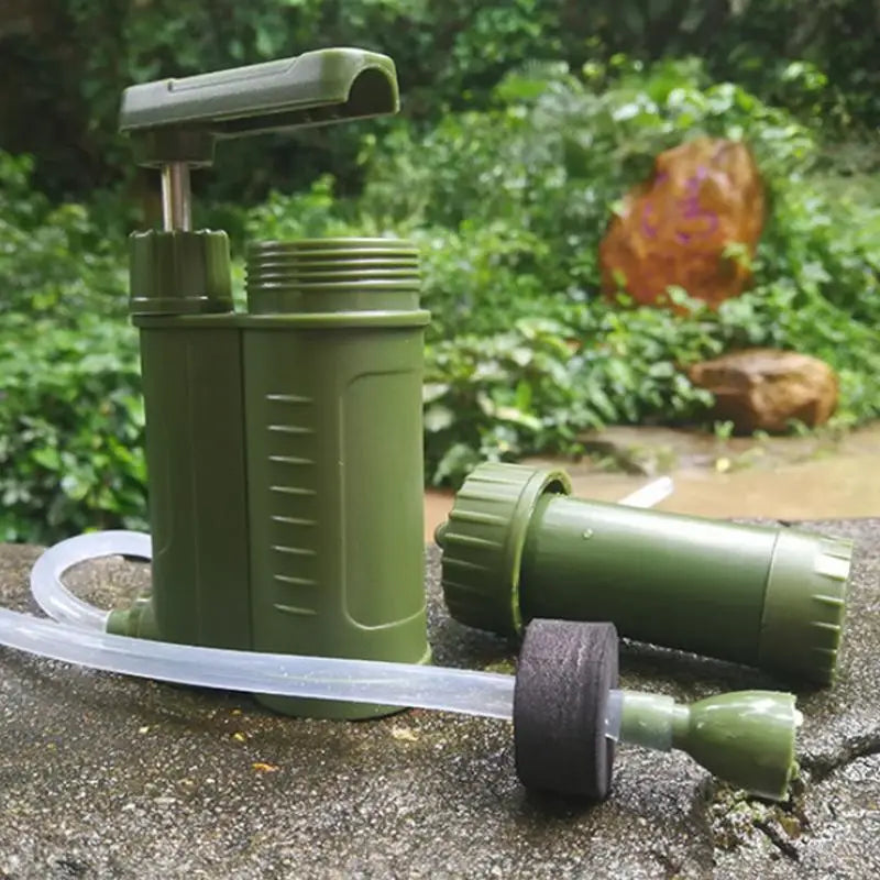 Emergency Survival Water Filter Hand Pump for Outdoor Camping