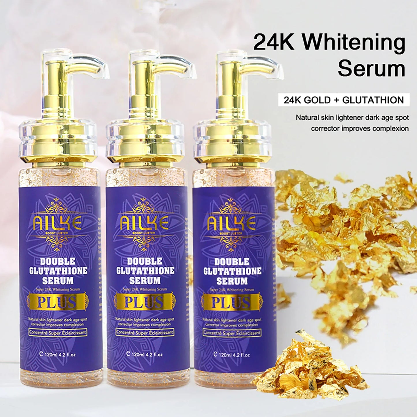AILKE Glutathione Whitening Cream, Advanced Lightening Lotion, Glowing Cream For All Skin, Reduce Dark Spots, Even Skin Tone