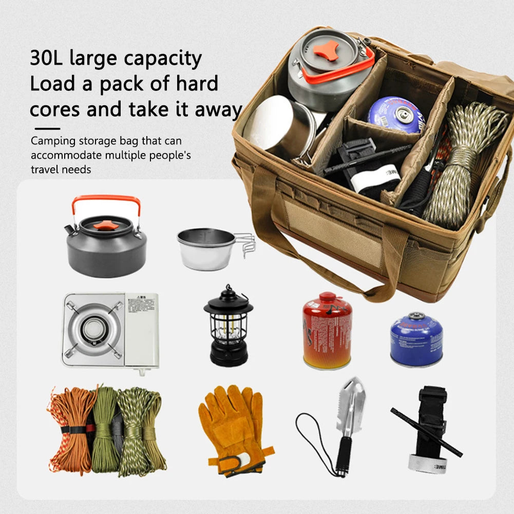 VKTECH Detachable Multifunctional Camping Utensil Organizer And Stove Storage Case