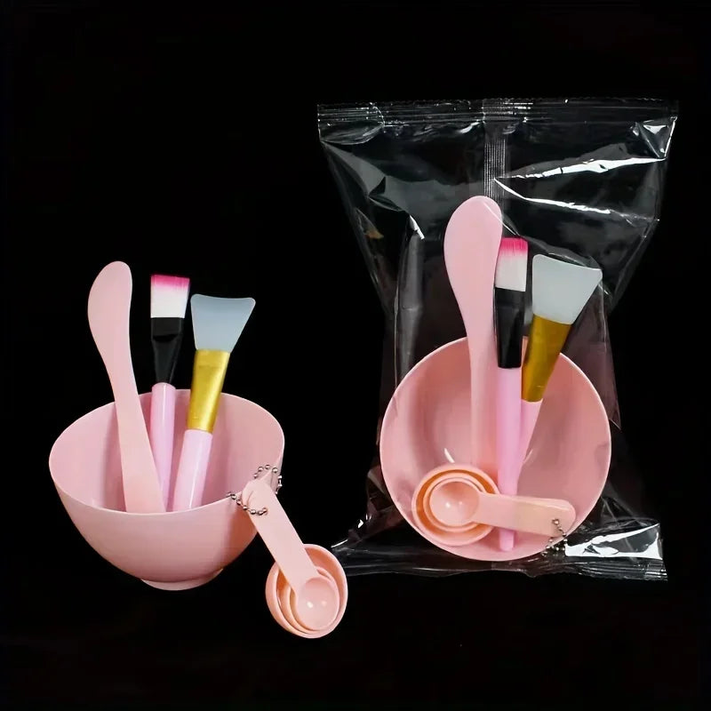 Face Mask Mixing Bowl Set, 7 In 1 DIY Facemask  Facial Mask Bowl Stick Spatula Silicone Soft Face Brushes Spoons facial massager