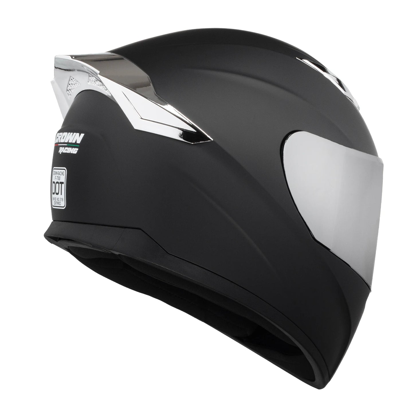 Crown Racing Adult Unisex Full Face Helmet with Dual Visors
