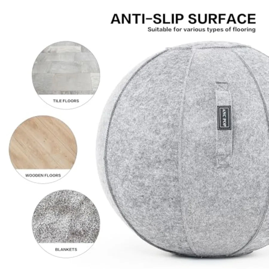 ANC POP Yoga Ball Exercise Ball Anti Slip Stability Ball Chair 25 Heavy Duty Large Gym Ball for Fitness Balance and Core Workou