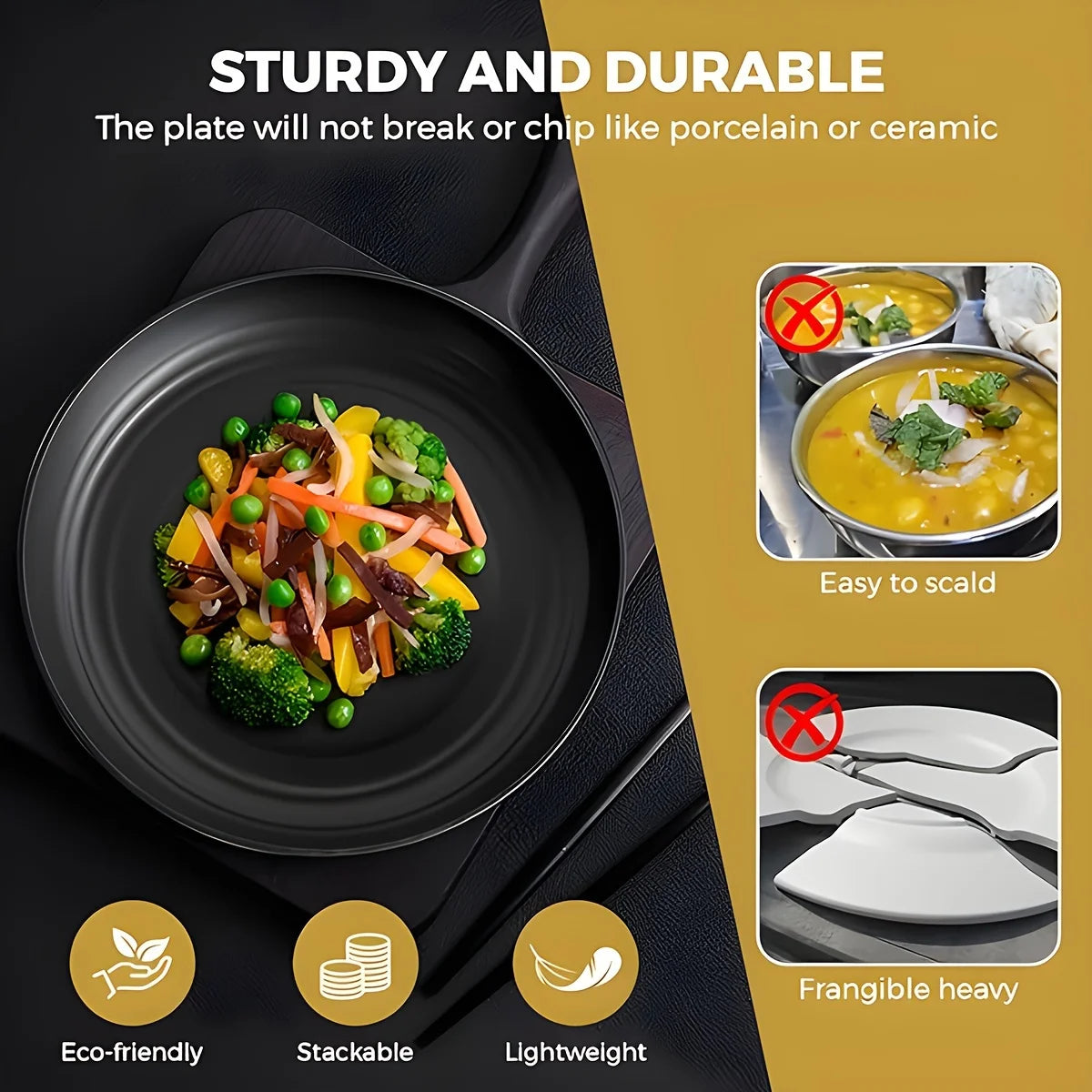Premium Elegant Multifunctional AllInOne Dinnerware Set Plates Bowls Cups HomeKitchen