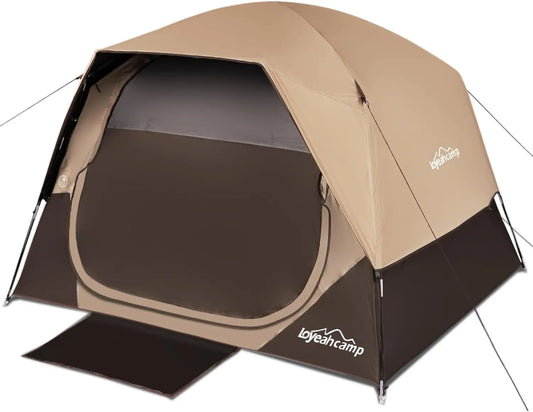 Family Waterproof Dome Tent With Rainfly And Easy Setup Outdoors