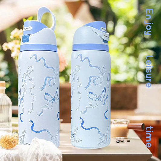 Insulated Stainless Steel Water Bottle With Straw Reusable Eco Friendly Keeps Drinks Hot Or Cold Over 24 Hours