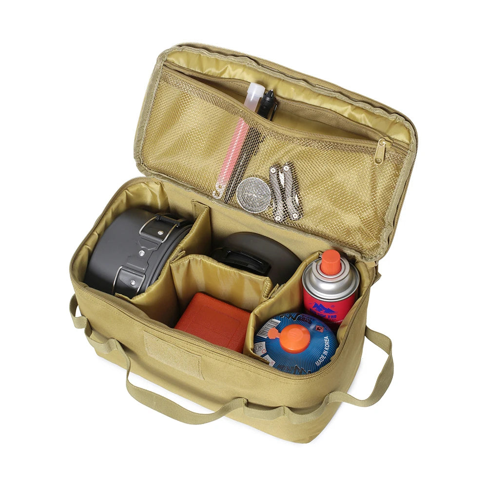 VKTECH Detachable Multifunctional Camping Utensil Organizer And Stove Storage Case