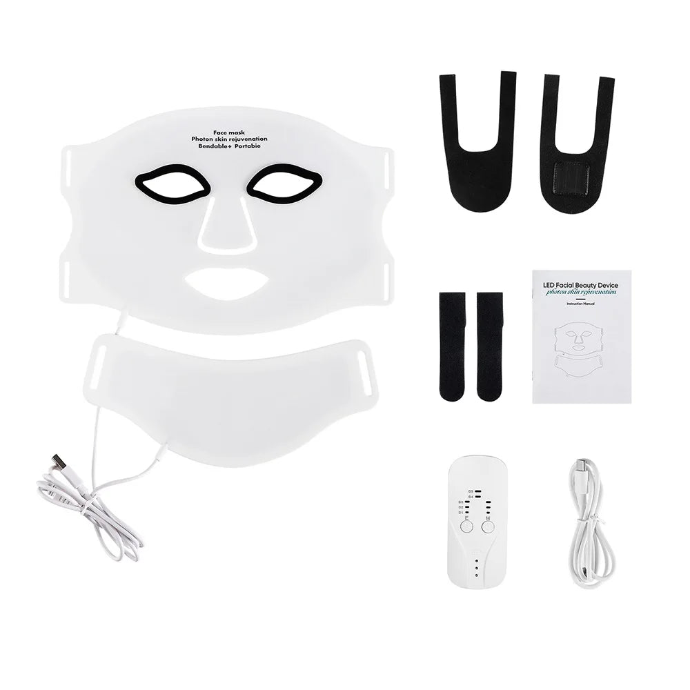 Foreverlily Silicone LED Mask For Neck And Face Photon Therapy