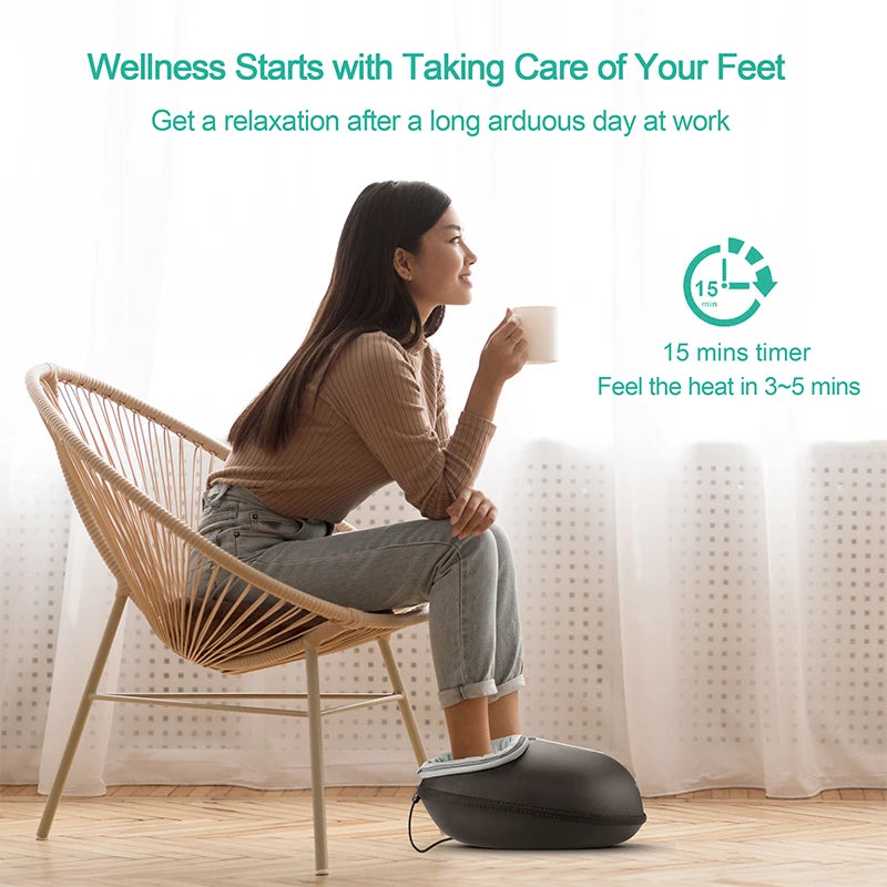 Medcursor Shiatsu Foot Massager With Heat Rollers For Pain Relief