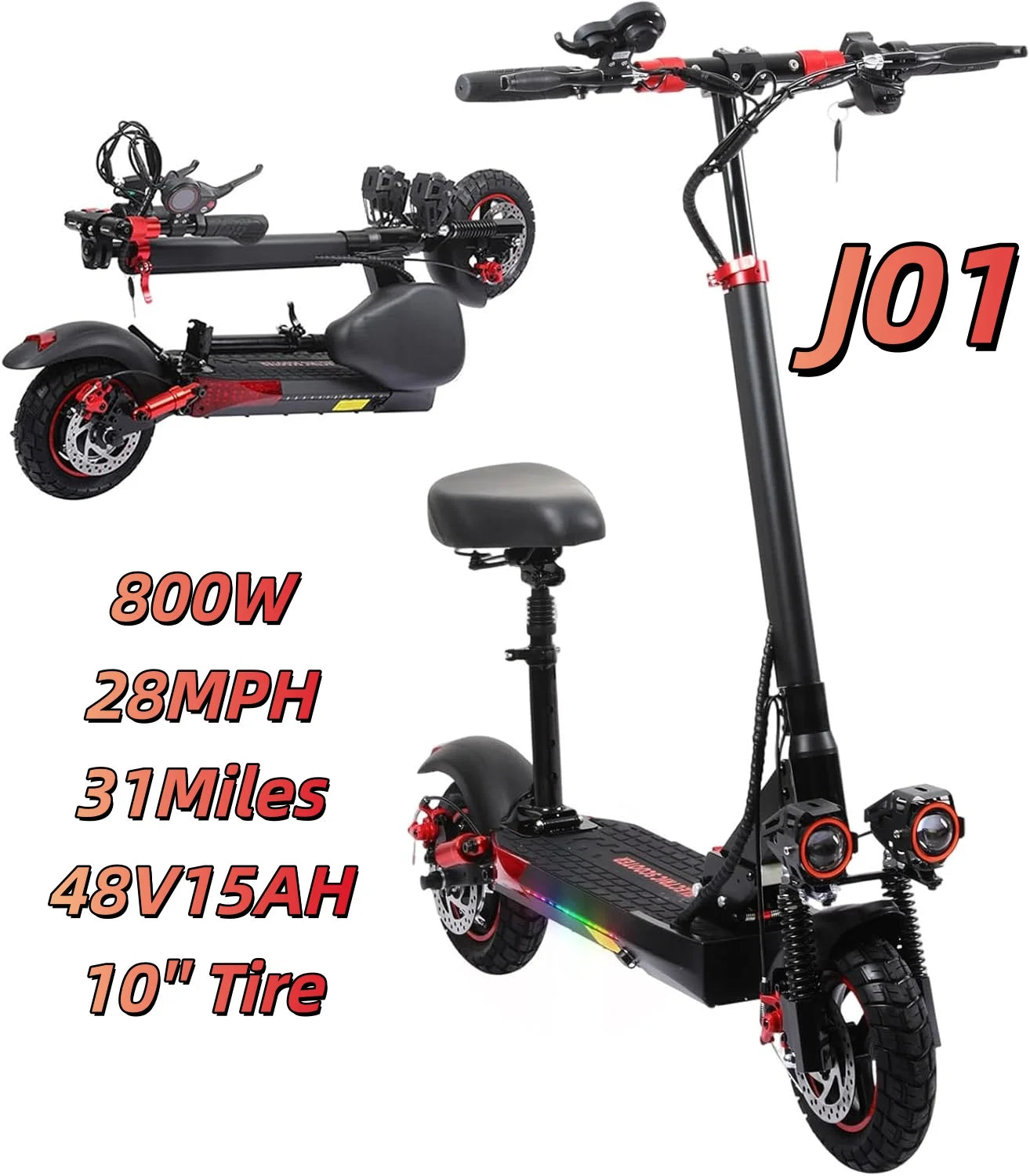 EOEOTWO GT06 Electric Scooter 1200W Motor 30MPH Off-Road E-Scooter 11" Vacuum Tire Foldable Adult Scooter US Stock Fast Ship