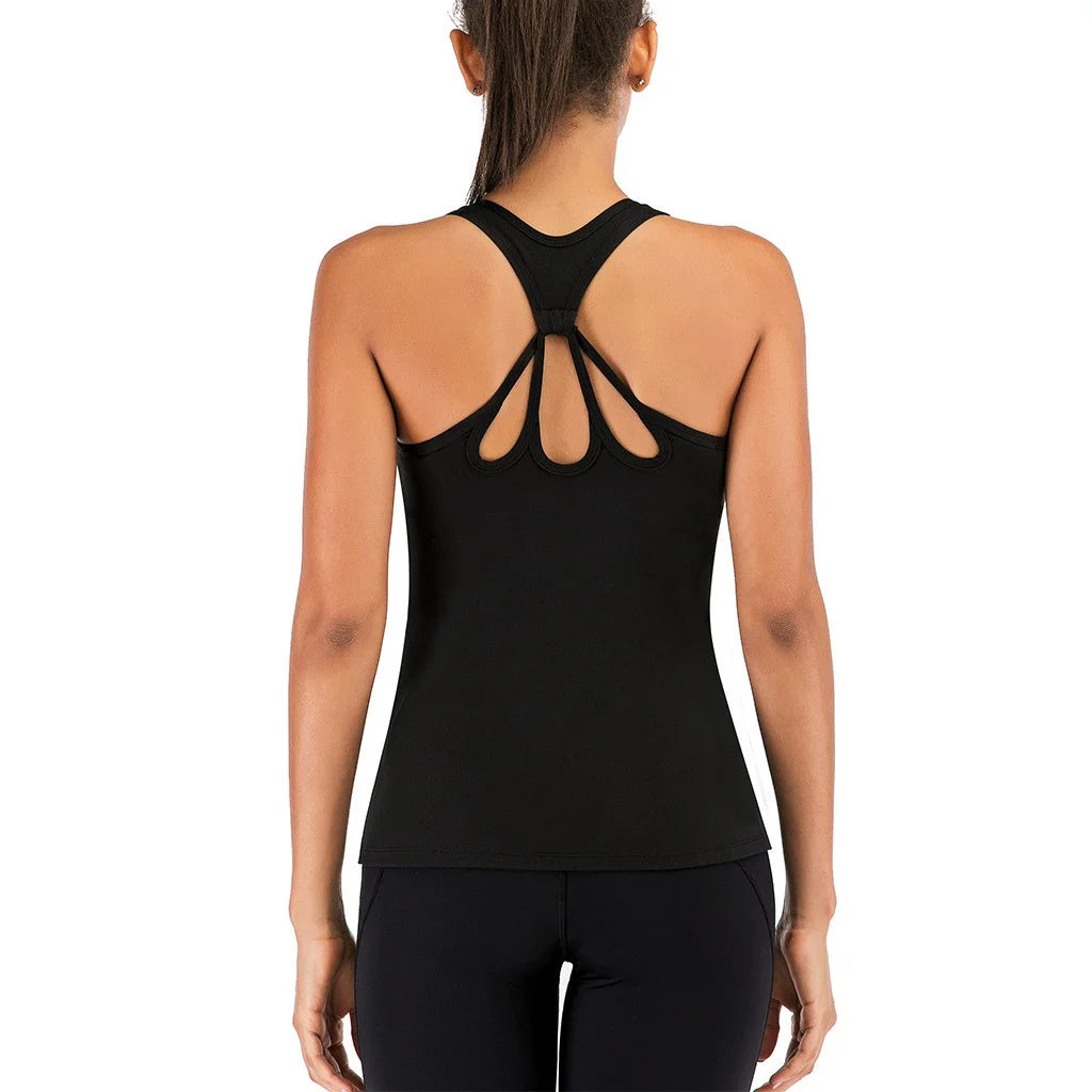 Yoga Vest Sport Singlet Women Athletic Fitness Tank Top