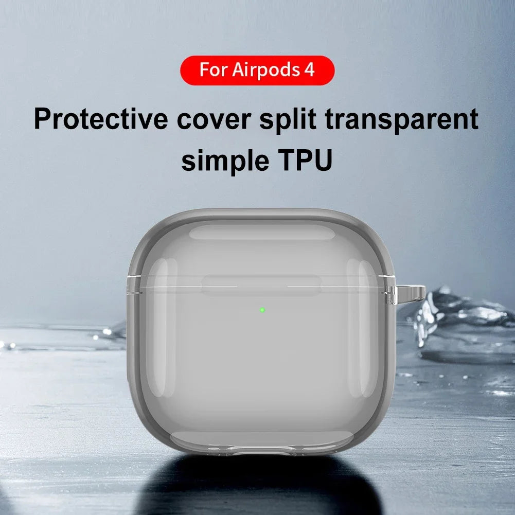 Shunmaii TPU Shockproof Carabiner Case For AirPods 4