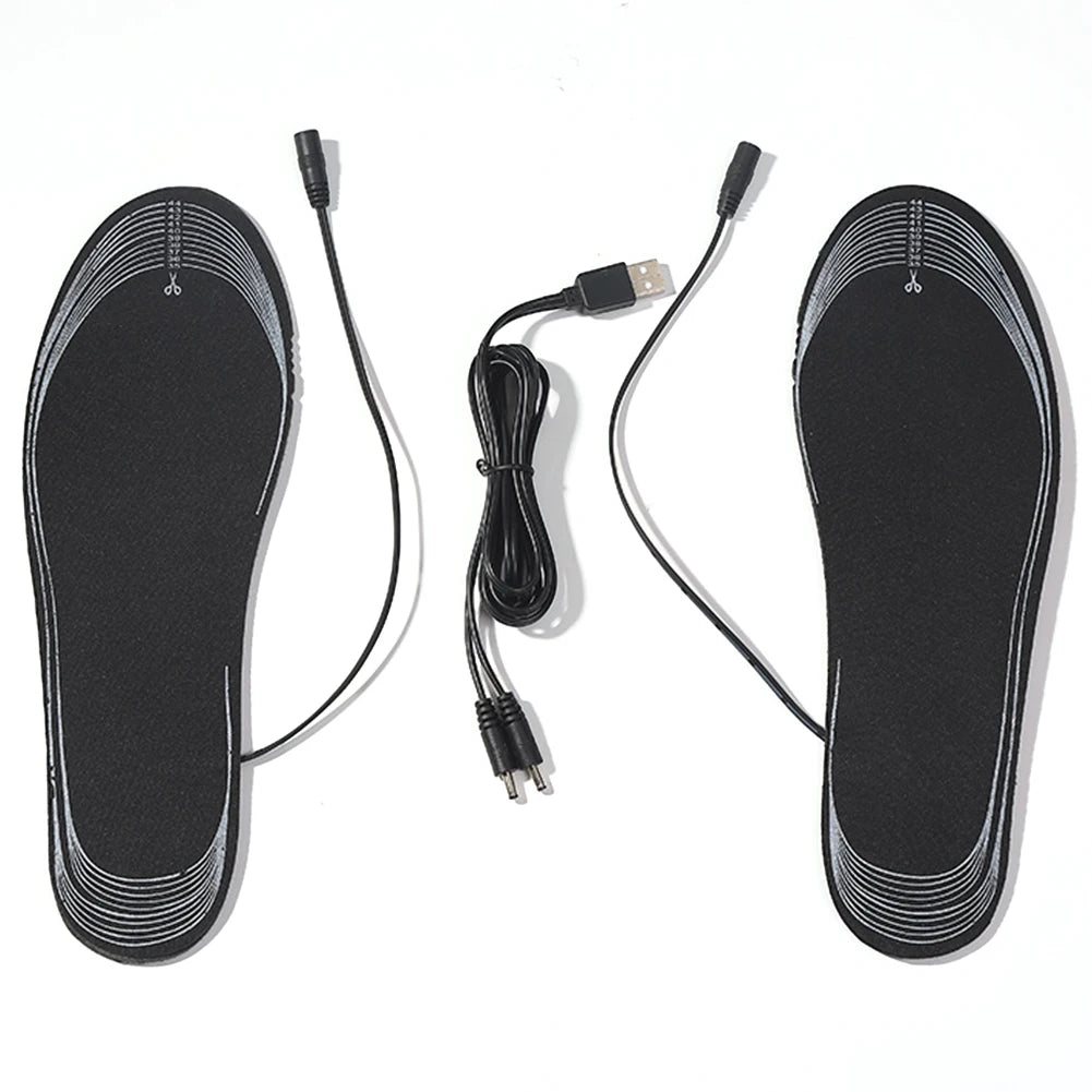 Unisex Electric Footwear Warmer Adjustable Temperature USB Heated Insoles Outdoor
