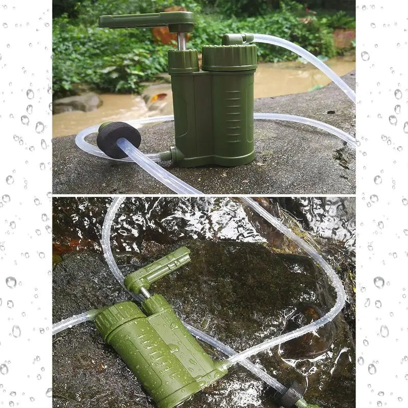 Emergency Survival Water Filter Hand Pump for Outdoor Camping