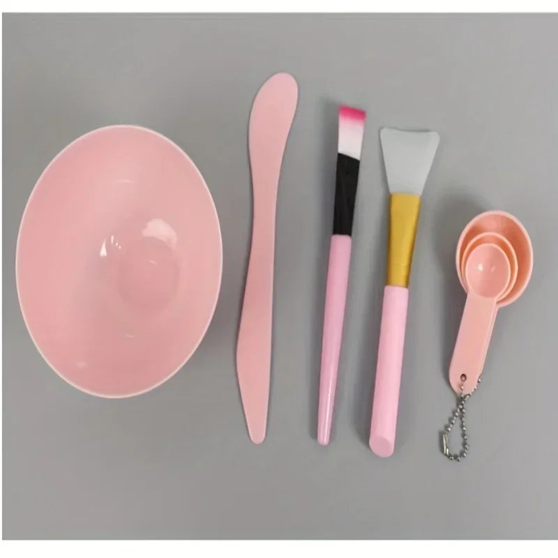Face Mask Mixing Bowl Set, 7 In 1 DIY Facemask  Facial Mask Bowl Stick Spatula Silicone Soft Face Brushes Spoons facial massager