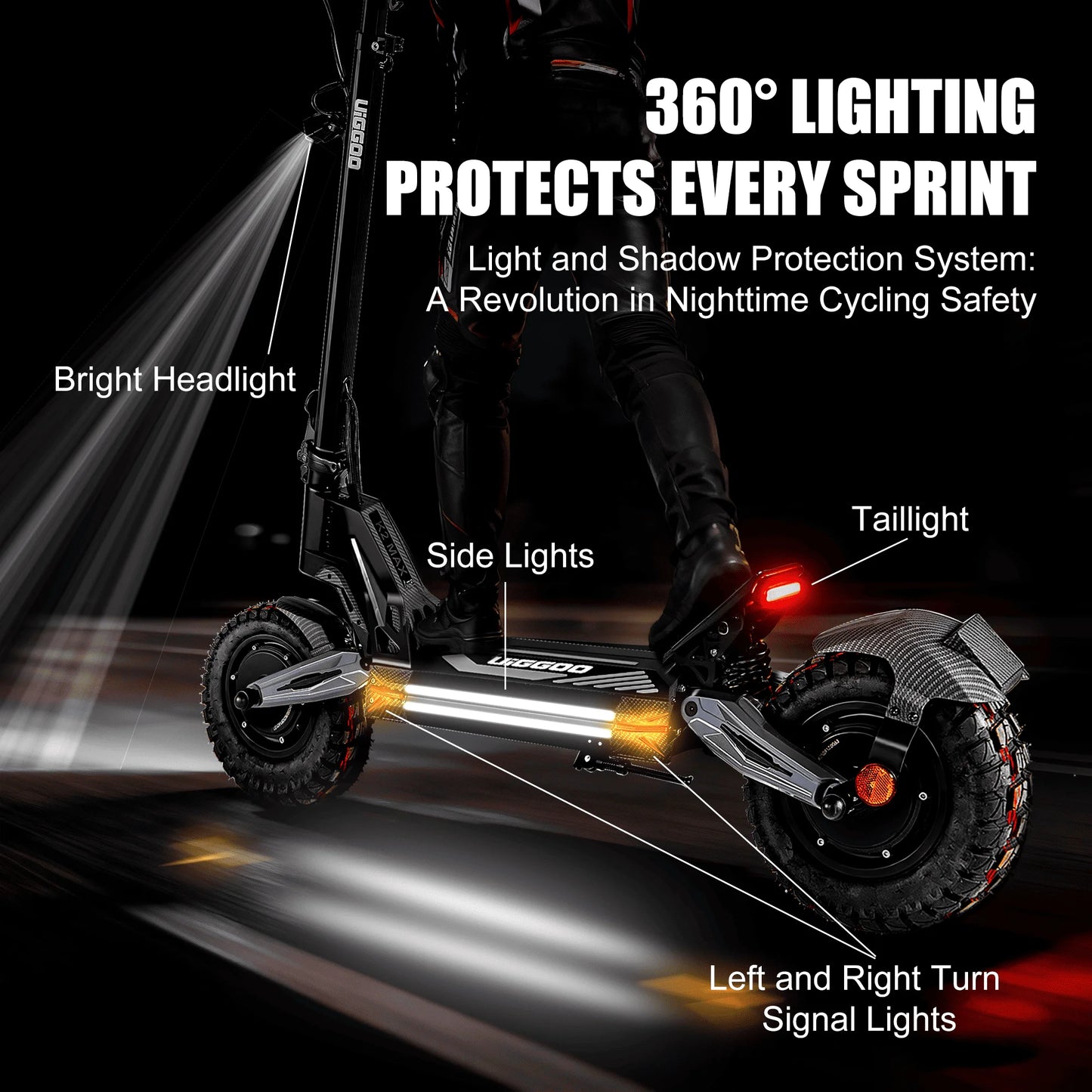 EOEOTWO K2MAX Electric Scooter 45 MPH 4000W Peak Dual Motor