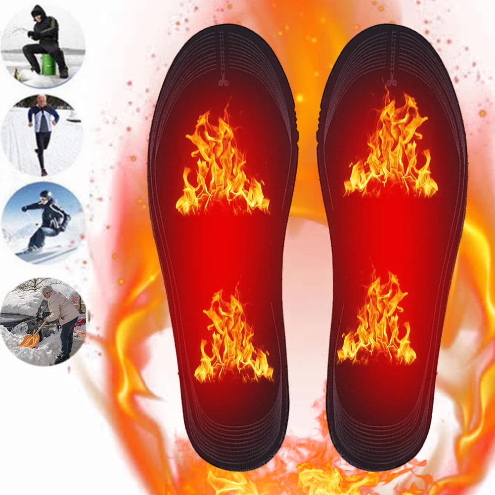 Unisex Electric Footwear Warmer Adjustable Temperature USB Heated Insoles Outdoor
