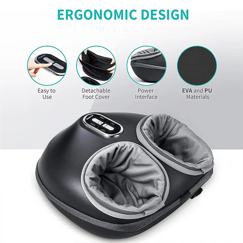 Nekteck Foot Massager With UltraAdvancedHeating-Compression Shiatsu Knead Roller Therapy