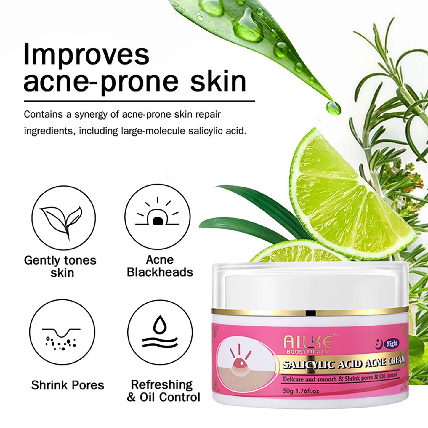 AILKE Women Skin Glowing Body Lotion, Moisturizing, Brightening, Nourishing, Smoothing Skin Cream, With AHA, Niacinamide
