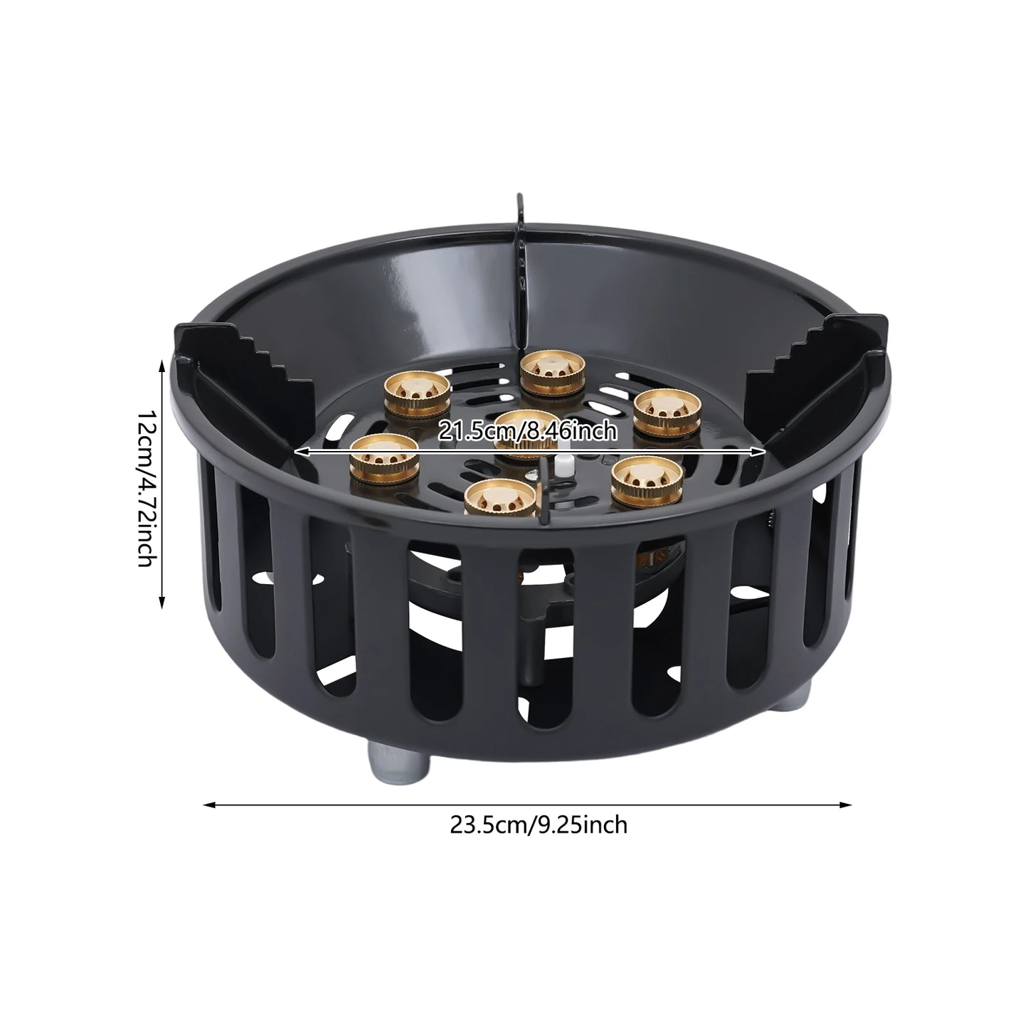 7 Core Camping Stove High Power Windproof Gas Burner With Electronic Ignition 21000W
