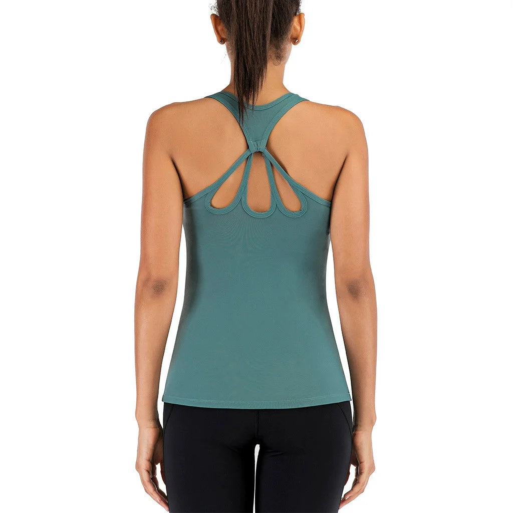 Yoga Vest Sport Singlet Women Athletic Fitness Tank Top